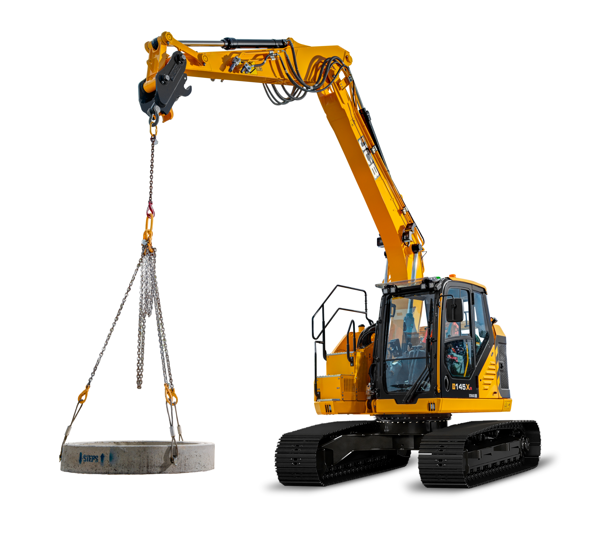 koparka gąsiennicowa z ładunkiem